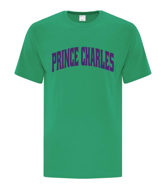 Prince Charles Adult Cotton Spirit Wear T-Shirt Name Logo