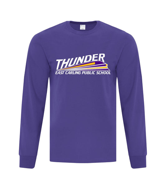 East Carling Thunder Public School Adult Long Sleeve Cotton T-Shirt