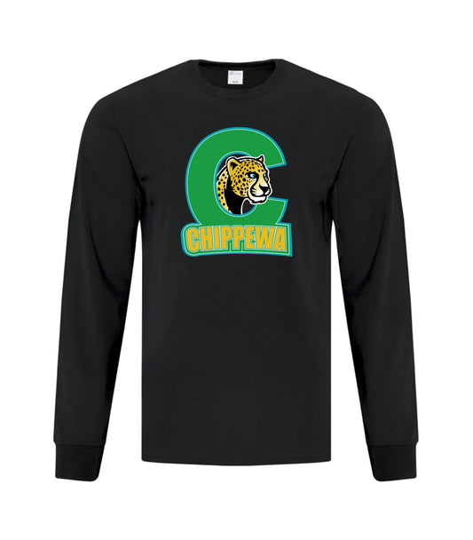 Chippewa Public School Long Sleeve Adult T-shirt C-Logo