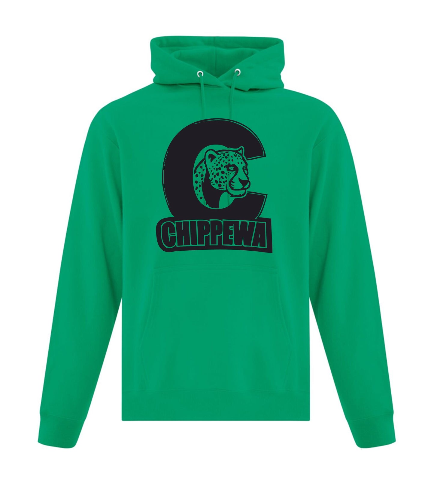 Chippewa Public School Adult Fleece Hoodie Mono colour logo