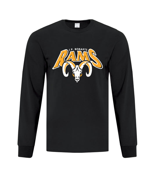 JP Robarts Rams Adult Long Sleeve Cotton Spirit Wear T-Shirt